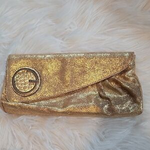 Guess Gold Clutch Bag